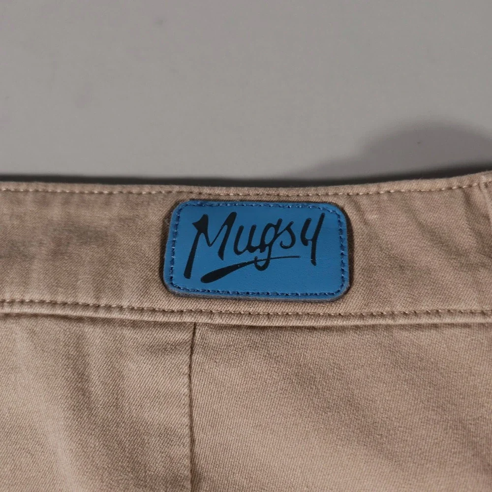 Mugsy Belmonts Chinos Mens 40x30 Tan Stretch‎ Cotton Rayon Spandex Pants